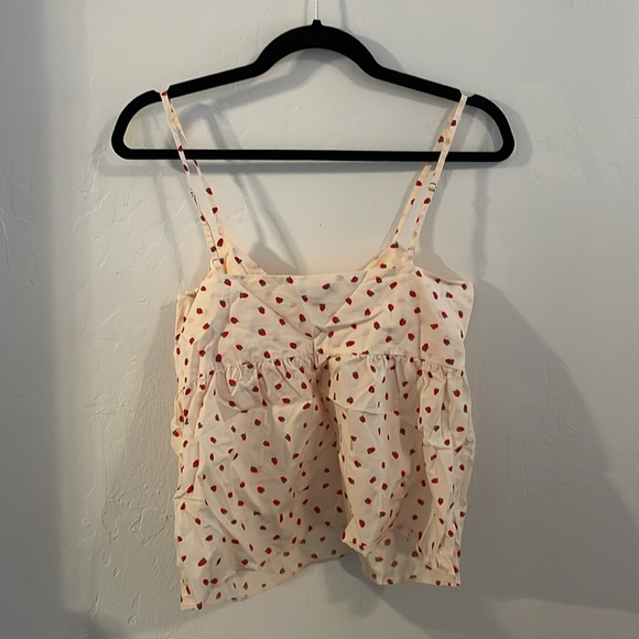 NWT Madewell strawberry print tank top - Picture 2 of 4